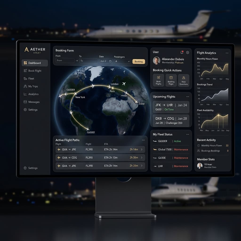 AeroReserve Charter Dashboard
